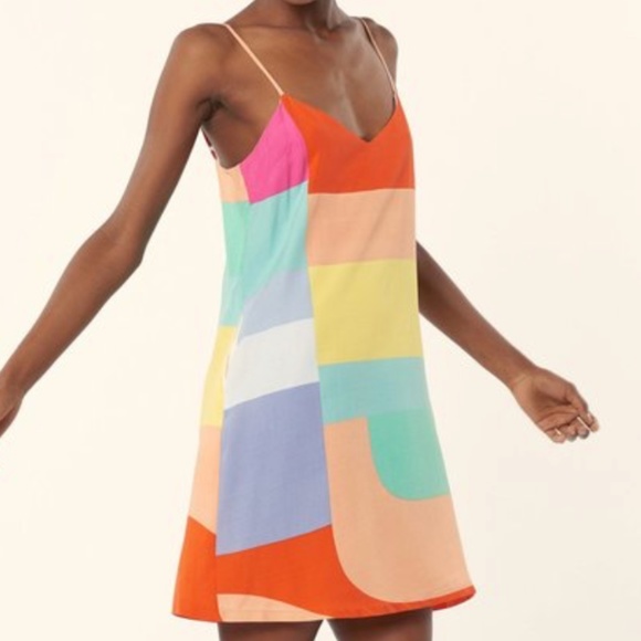 Mara Hoffman Moderna Red Mini Slip Dress - Picture 2 of 5